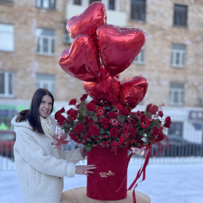 Авторская композиция в коробке Я просто тебя люблю